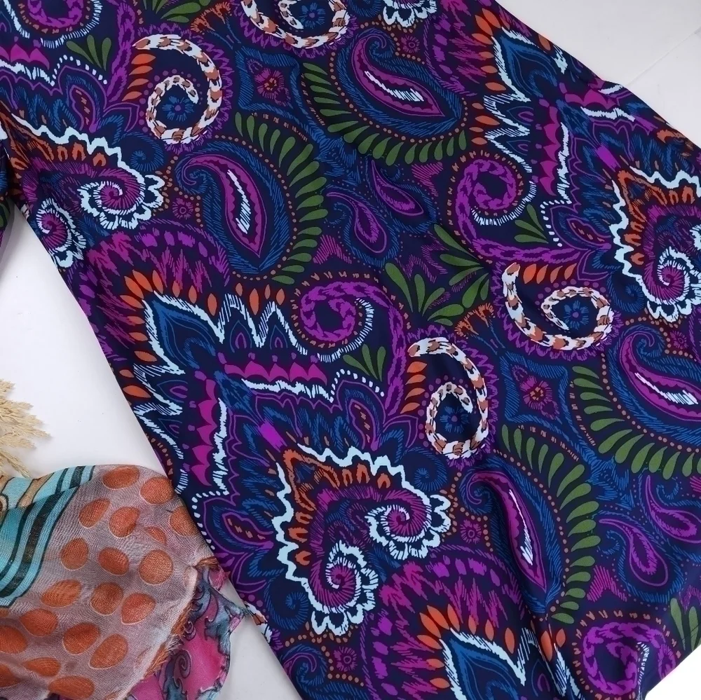 New Jude Connally Anthropologie Purple Blue Cold Shoulder Dress Sz Xs - Picture 11 of 13